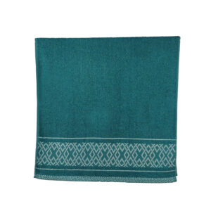 Vintage Geometric Jacquard Border Solid Cotton Bath Towel#5017
