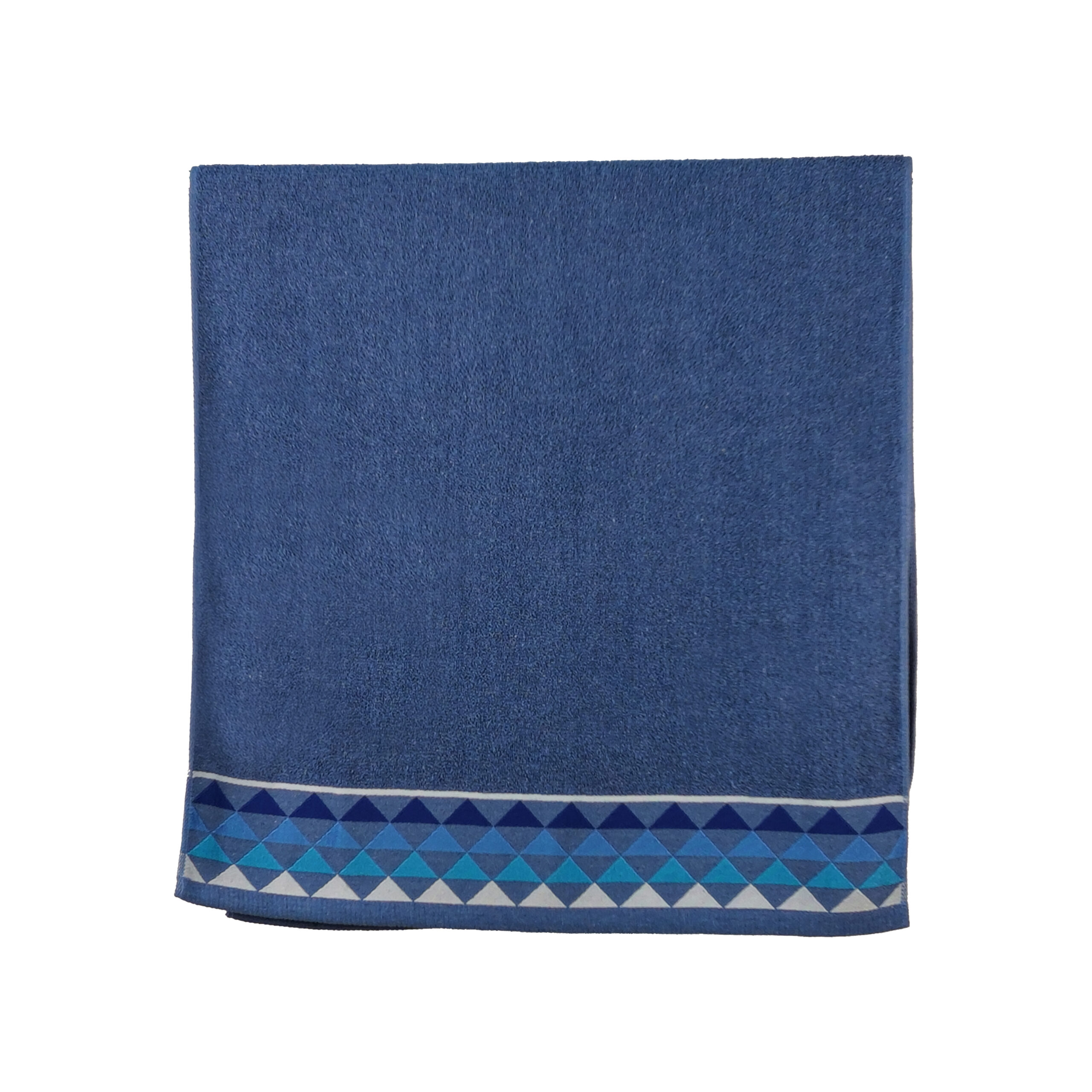Vintage Geometric Jacquard Border Solid Cotton Bath Towel#5018