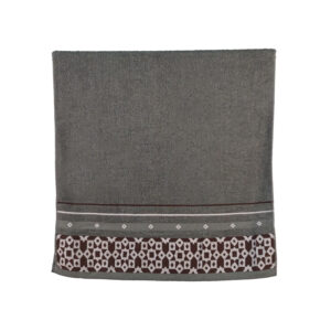 Vintage Geometric Jacquard Border Solid Cotton Bath Towel#5020