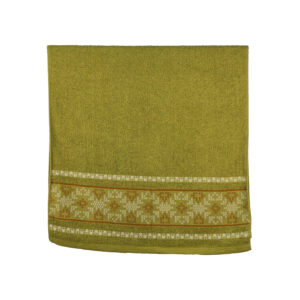 Vintage Geometric Jacquard Border Solid Cotton Bath Towel#5024