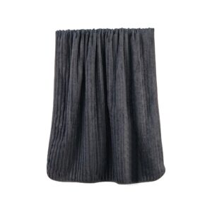 Solid Jacquard Wide Ribbed Coral Fleece Bath Towel#1011